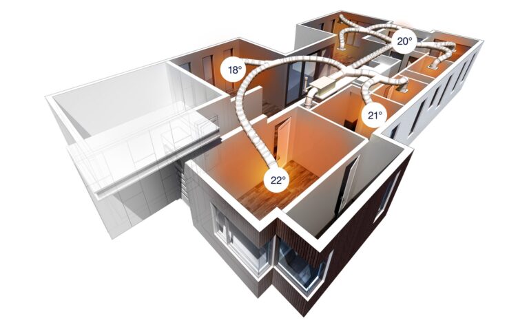 Gas ducted heating unit installation for a modern Melbourne home.