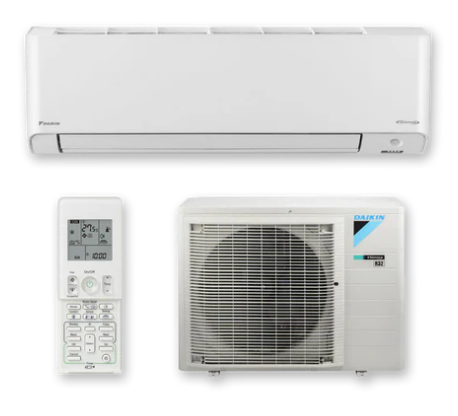 Wall-mounted split system air conditioner installed in a living room.